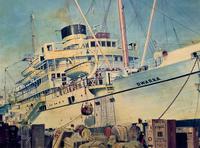 Aft: Colin Verity Large Cruise Ship 'DWARKA' Print on Canvas Pic (6 of 13) Aft: Colin Verity Large Cruise Ship 'DWARKA' Print on Canvas Pic (6 of 13)