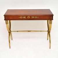 Antique Neoclassical Walnut & Brass Writing / Side Table (3 of 16) Antique Neoclassical Walnut & Brass Writing / Side Table (3 of 16)