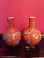 Pair of Chinese Red Oxide Five Claw Dragon Vases c.1900 (4 of 10) Pair of Chinese Red Oxide Five Claw Dragon Vases c.1900 (4 of 10)