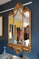 Antique Regency style triple fronted Giltwood Mirror with shelf (5 of 9) Antique Regency style triple fronted Giltwood Mirror with shelf (5 of 9)