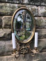 Pair of English Gilt Bronze Mirrored Wall Lights (7 of 8) Pair of English Gilt Bronze Mirrored Wall Lights (7 of 8)