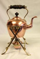 Antique Copper & Brass Kettle on Stand (7 of 7) Antique Copper & Brass Kettle on Stand (7 of 7)