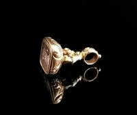 Antique Georgian Seal Fob Pendant, Rolled Gold & Quartz, Initial M (5 of 12) Antique Georgian Seal Fob Pendant, Rolled Gold & Quartz, Initial M (5 of 12)
