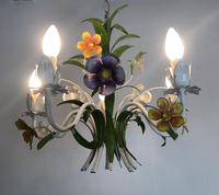 Vintage French 5 Arm Floral Toleware Chandelier (6 of 11) Vintage French 5 Arm Floral Toleware Chandelier (6 of 11)