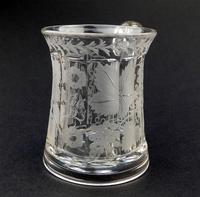 Good Engraved Glass Marriage Tankard with Vine Hops & Barley 19th Century (3 of 11) Good Engraved Glass Marriage Tankard with Vine Hops & Barley 19th Century (3 of 11)