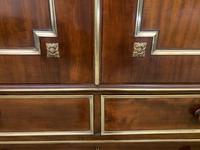 Early 19th Century Brass Mounted Flame Mahogany Linen Press (6 of 21) Early 19th Century Brass Mounted Flame Mahogany Linen Press (6 of 21)