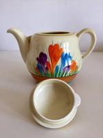 Clarice Cliff Bizarre Autumn Crocus Tea Pot, Art Deco (7 of 10) Clarice Cliff Bizarre Autumn Crocus Tea Pot, Art Deco (7 of 10)