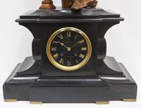 Antique French Slate Mantel Clock 8-Day Striking Gilt Spelter Figural Mantle Clock (4 of 8) Antique French Slate Mantel Clock 8-Day Striking Gilt Spelter Figural Mantle Clock (4 of 8)