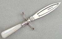 Silver & Mother of Pearl Sword Shaped Bookmark by William Henry Collins, Birmingham 1937 (5 of 6) Silver & Mother of Pearl Sword Shaped Bookmark by William Henry Collins, Birmingham 1937 (5 of 6)