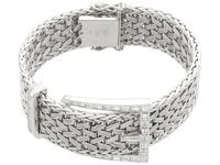1.50ct Diamond & 18ct White Gold Bracelet - Vintage French c.1940 (4 of 10) 1.50ct Diamond & 18ct White Gold Bracelet - Vintage French c.1940 (4 of 10)