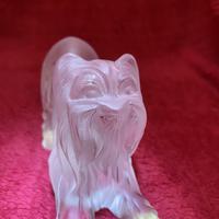 Lalique Yorkshire Terrier sculpture modelled in clear & frosted glass (8 of 8) Lalique Yorkshire Terrier sculpture modelled in clear & frosted glass (8 of 8)