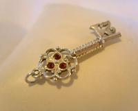 Vintage Silver Ladies Bracelet Charm 1960s 21st Birthday Key Set With Faux Rubies (2 of 5) Vintage Silver Ladies Bracelet Charm 1960s 21st Birthday Key Set With Faux Rubies (2 of 5)