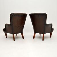 Pair of Antique Victorian Style Leather Armchairs (7 of 8) Pair of Antique Victorian Style Leather Armchairs (7 of 8)