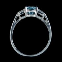 Art Deco Aquamarine Diamond Ring Platinum 1.50ct Aqua c.1930 (5 of 7) Art Deco Aquamarine Diamond Ring Platinum 1.50ct Aqua c.1930 (5 of 7)