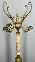 Coat Stand Vintage French Brass Marble Ornate Hall Tree Hanger Rack LOT 3919