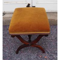 Victorian Rosewood x-frame Stool (6 of 6) Victorian Rosewood x-frame Stool (6 of 6)