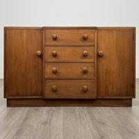 Vintage 20th Century Breakfront Sideboard in Oak