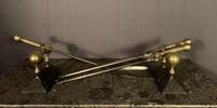 Fine looking early nineteenth century brass and steel fire tools (7 of 7) Fine looking early nineteenth century brass and steel fire tools (7 of 7)