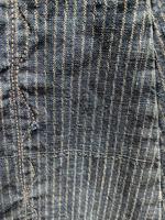 Antique French handmade indigo blue striped linen cape or cloak with black wool collar one size (8 of 10) Antique French handmade indigo blue striped linen cape or cloak with black wool collar one size (8 of 10)