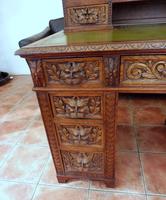 Country Oak Lions Head Pedestal Desk 1860 (2 of 12) Country Oak Lions Head Pedestal Desk 1860 (2 of 12)