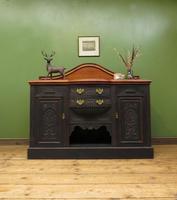 Art Nouveau Black Painted Sideboard, Gothic shabby chic (15 of 16) Art Nouveau Black Painted Sideboard, Gothic shabby chic (15 of 16)