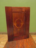 Small Inlaid Antique Corner Cupboard with Blue Interior, Lockable (5 of 14) Small Inlaid Antique Corner Cupboard with Blue Interior, Lockable (5 of 14)