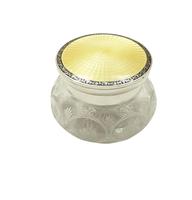 Sterling Silver & Yellow Enamel Lid Vanity Jar 1928 (5 of 10) Sterling Silver & Yellow Enamel Lid Vanity Jar 1928 (5 of 10)