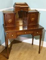 Victorian Mahogany And Inlaid Desk. (5 of 9) Victorian Mahogany And Inlaid Desk. (5 of 9)