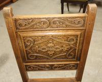 1900's French Oak Refectory Table with Set 6 Oak Chairs +Leather Embossed Seats. (9 of 9) 1900's French Oak Refectory Table with Set 6 Oak Chairs +Leather Embossed Seats. (9 of 9)