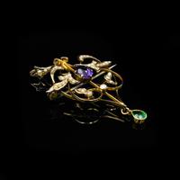 Antique Edwardian Amethyst and Pearl Lavalier 9ct 9K Gold Pendant and Brooch (6 of 10) Antique Edwardian Amethyst and Pearl Lavalier 9ct 9K Gold Pendant and Brooch (6 of 10)