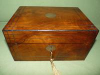 Inlaid Figured Walnut Jewellery – Work Box. Original Tray. C1870 (2 of 13) Inlaid Figured Walnut Jewellery – Work Box. Original Tray. C1870 (2 of 13)