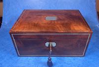 Georgian Brass Inlaid Mahogany Jewellery Box. (9 of 20) Georgian Brass Inlaid Mahogany Jewellery Box. (9 of 20)