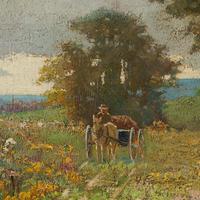 Early 20th Century German School Impressionistic Landscape with Cart (10 of 10) Early 20th Century German School Impressionistic Landscape with Cart (10 of 10)