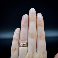 Antique Fancy Engraved Floral Patterned 9ct 9K Gold Stacking Band Ring (2 of 9) Antique Fancy Engraved Floral Patterned 9ct 9K Gold Stacking Band Ring (2 of 9)