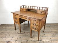 Edwardian Antique Oak Kneehole Desk (11 of 13) Edwardian Antique Oak Kneehole Desk (11 of 13)