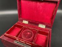 Victorian Leather Jewellery Box with Key (3 of 4) Victorian Leather Jewellery Box with Key (3 of 4)