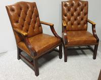 Pair of Leather Library Chairs (10 of 10) Pair of Leather Library Chairs (10 of 10)