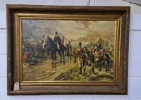 Antique Oil Painting - Wellington At Waterloo, The Dawn Of Day June 18th 1815 (After Robert Alexander Hillingford 1896) (8 of 8) Antique Oil Painting - Wellington At Waterloo, The Dawn Of Day June 18th 1815 (After Robert Alexander Hillingford 1896) (8 of 8)