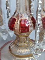 Magnificent Pair of Mid 19th Century Candle Lustres 'Possibly Baccarat' Gilded & Ruby Decoration (11 of 18) Magnificent Pair of Mid 19th Century Candle Lustres 'Possibly Baccarat' Gilded & Ruby Decoration (11 of 18)