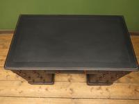 Antique Black Painted Pedestal Desk, 3 Parts, Gothic Shabby Chic (7 of 17) Antique Black Painted Pedestal Desk, 3 Parts, Gothic Shabby Chic (7 of 17)