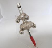 Very Rare Chinese Export Silver Baby Whistle Rattle & Teether KW c.1860 (4 of 7) Very Rare Chinese Export Silver Baby Whistle Rattle & Teether KW c.1860 (4 of 7)