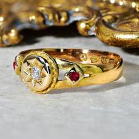 The Antique Victorian Old Cut Diamond & Red Paste Ring (2 of 5) The Antique Victorian Old Cut Diamond & Red Paste Ring (2 of 5)