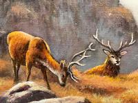 Oil Painting Scottish Stags "Denizens of the Highlands" Signed Wendy Reeves (11 of 45) Oil Painting Scottish Stags "Denizens of the Highlands" Signed Wendy Reeves (11 of 45)