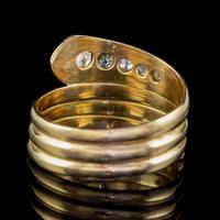 Antique Edwardian Old Cut Diamond Snake Ring 18ct Gold Dated 1916 (3 of 7) Antique Edwardian Old Cut Diamond Snake Ring 18ct Gold Dated 1916 (3 of 7)