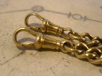 Antique Pocket Watch Chain 1890s Victorian large Brass Double Albert With T Bar (11 of 12) Antique Pocket Watch Chain 1890s Victorian large Brass Double Albert With T Bar (11 of 12)