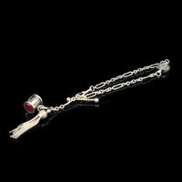 Antique Victorian Sterling Silver Albertina Albert Watch Chain Bracelet with Tassel and Drum Charm (12 of 14) Antique Victorian Sterling Silver Albertina Albert Watch Chain Bracelet with Tassel and Drum Charm (12 of 14)