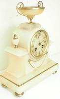 Wonderful French 8-Day Mantel Clock Alabaster Clock with Ormolu Mounts Striking A Bell (4 of 12) Wonderful French 8-Day Mantel Clock Alabaster Clock with Ormolu Mounts Striking A Bell (4 of 12)