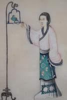 Set of Three Antique Chinese Pith Paper Paintings (7 of 10) Set of Three Antique Chinese Pith Paper Paintings (7 of 10)
