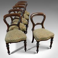 Antique Set of 6 Dining Chairs, English, Walnut, Balloon Back, Victorian c.1850 (11 of 12) Antique Set of 6 Dining Chairs, English, Walnut, Balloon Back, Victorian c.1850 (11 of 12)