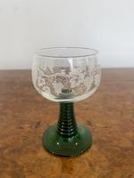 Set Of Eight Engraved Antique Wine Glasses (4 of 5) Set Of Eight Engraved Antique Wine Glasses (4 of 5)